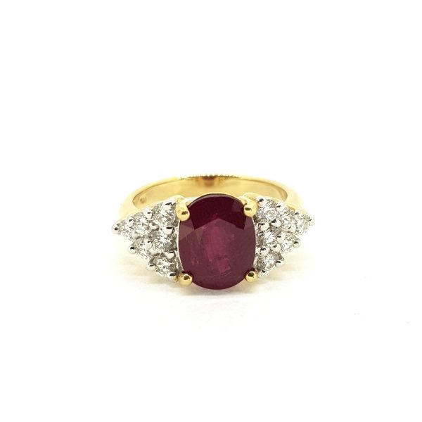 3.69ct Ruby and Diamond Dress Ring