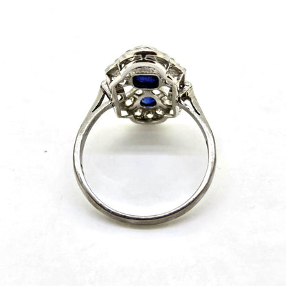 Sapphire and Diamond Trilogy Panel Ring