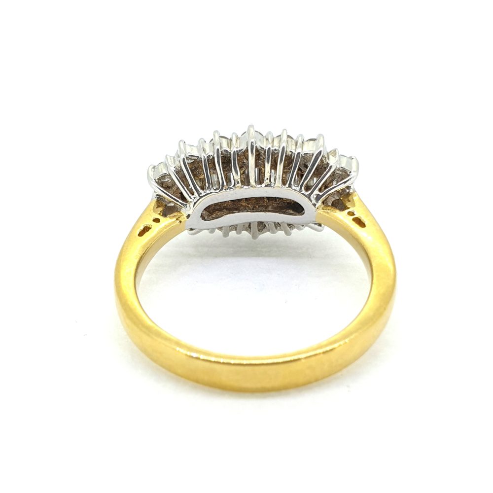 1ct Baguette and Brilliant Diamond Cluster Dress Ring
