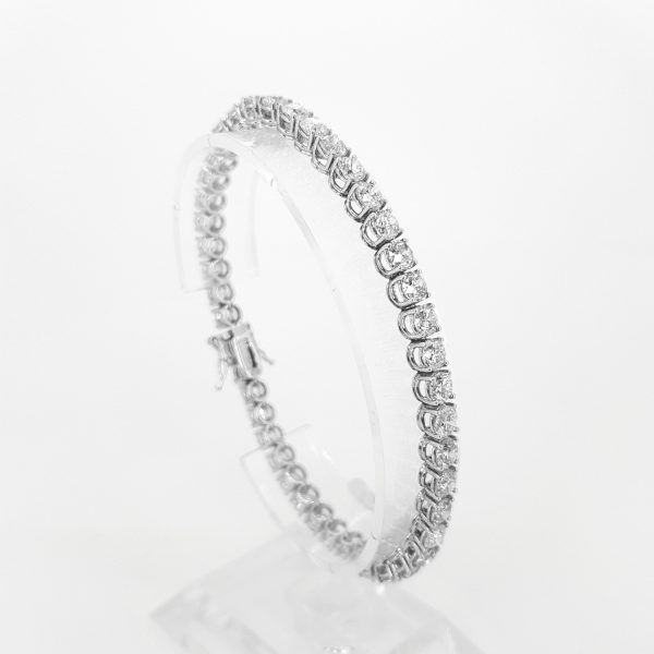 Diamond Line Bracelet, 11.10 carats, G colour, SI clarity, in 18ct white gold