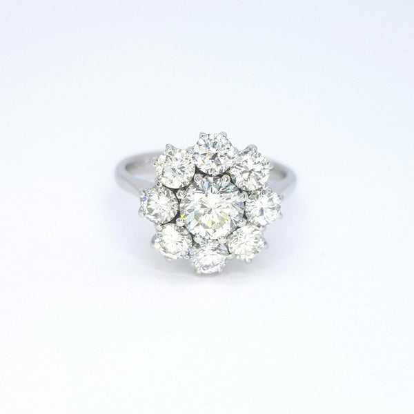 Diamond Floral Cluster Ring, 1.80 carats
