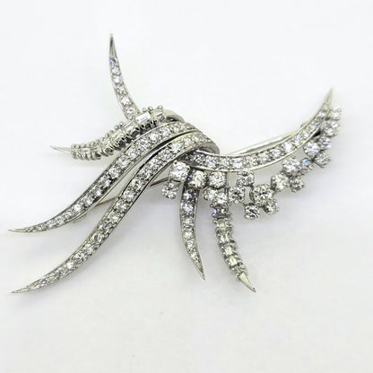 Vintage 2.50ct Diamond Spray Brooch