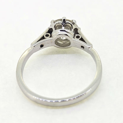 1.52ct Diamond Solitaire Engagement Ring with Diamond Shoulders