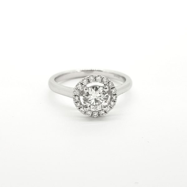 Diamond Cluster Halo Ring in 18ct White Gold