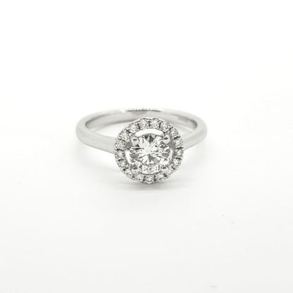 Diamond Cluster Halo Ring in 18ct White Gold