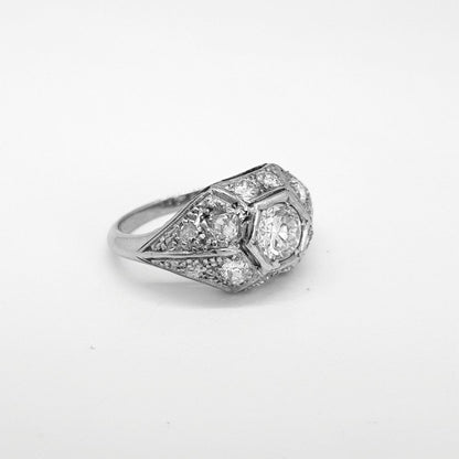 Art Deco Style Diamond Cluster Ring