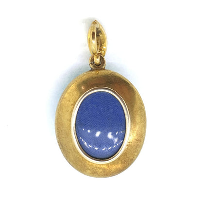 Victorian Antique Turquoise Pearl and Ruby Locket Pendant