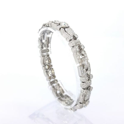 Fine Decorative Platinum and Diamond Bracelet, 11.00 carat total