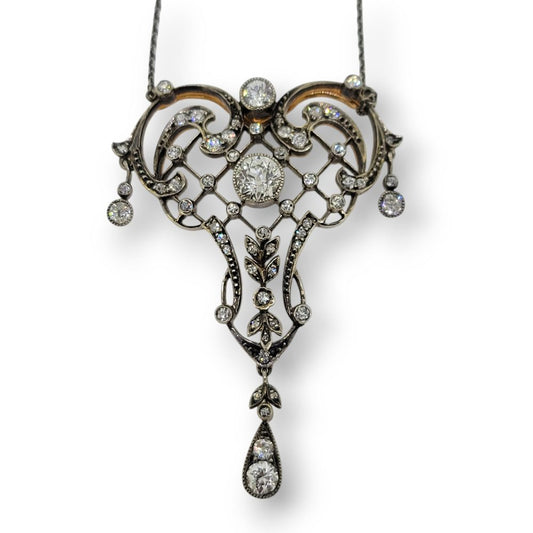 Belle Epoque Diamond Pendant Necklace