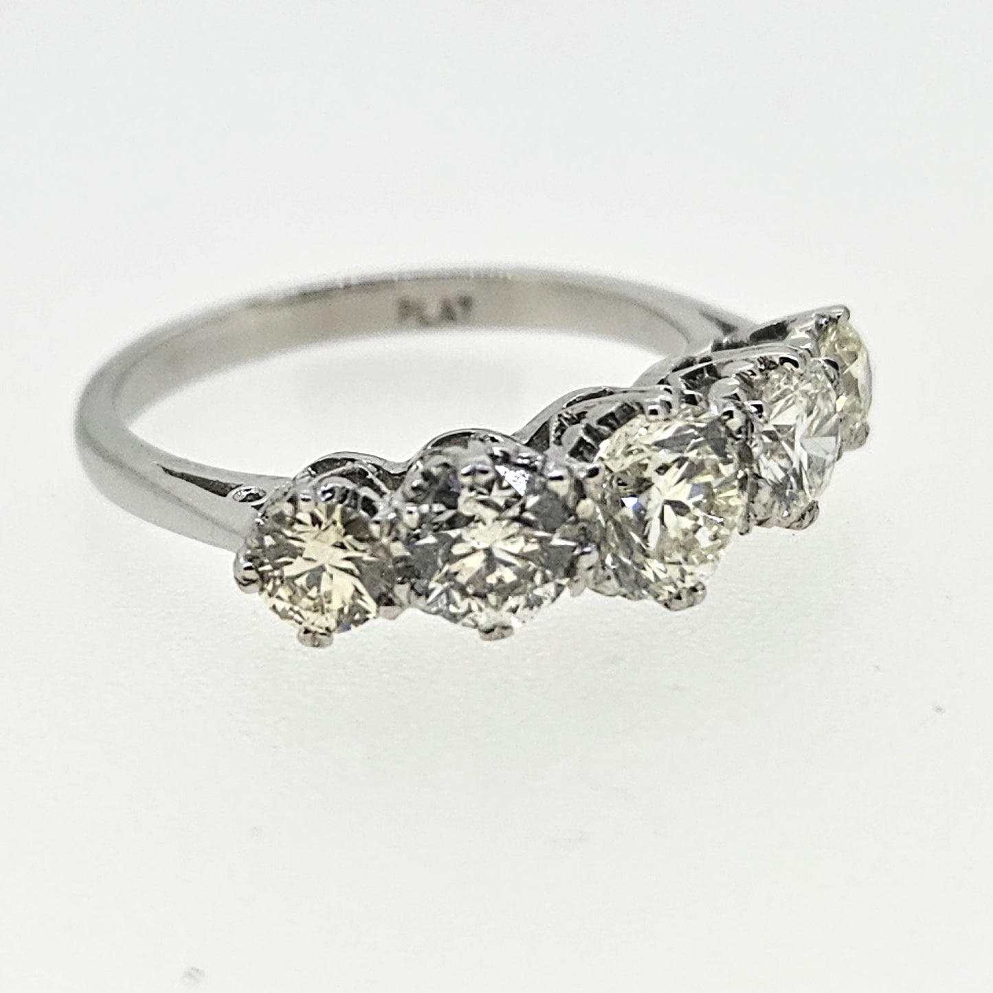 2ct Diamond Five Stone Engagement Ring in Platinum