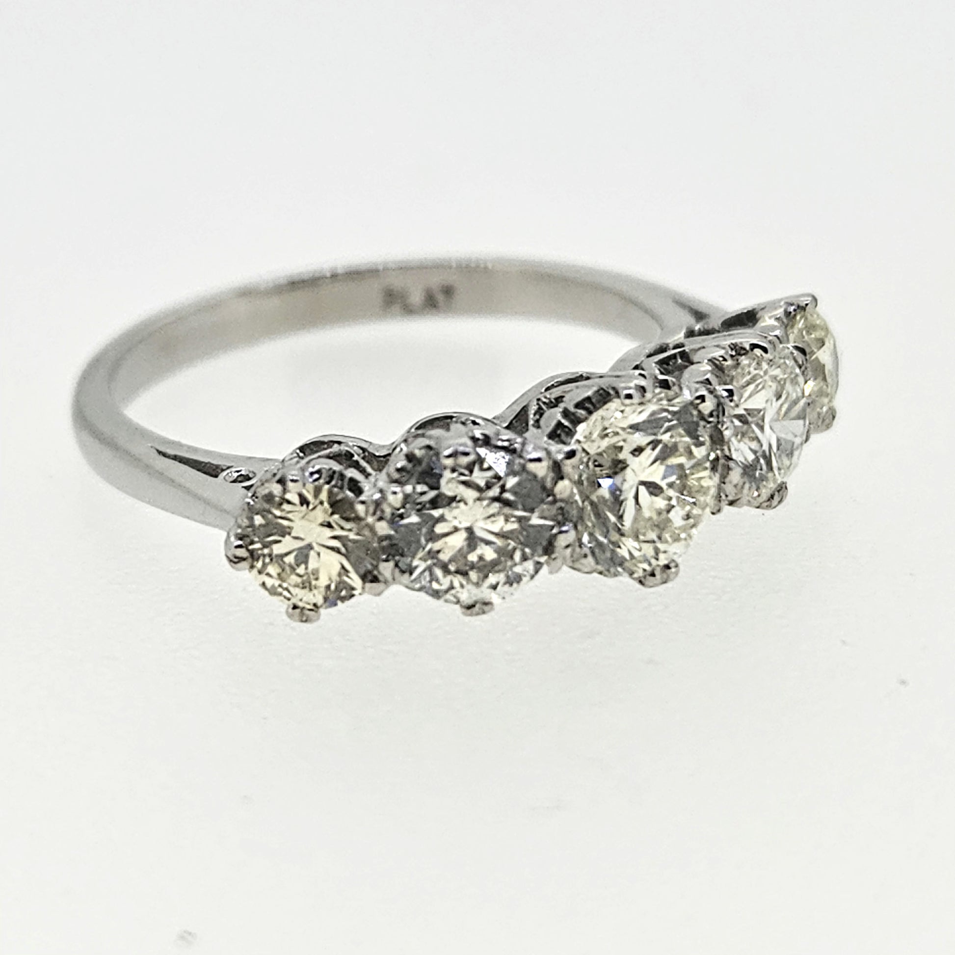 2ct Diamond Five Stone Engagement Ring in Platinum