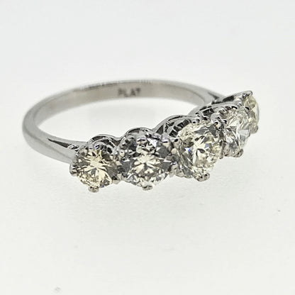 2ct Diamond Five Stone Engagement Ring in Platinum