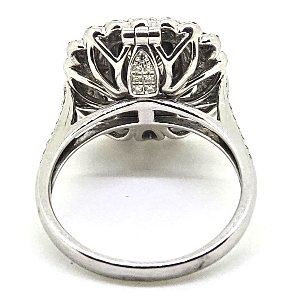 Fancy Yellow and White Diamond Cluster Ring come Pendant