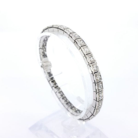 Diamond Line Bracelet in 18ct White Gold, 4.00 carat total