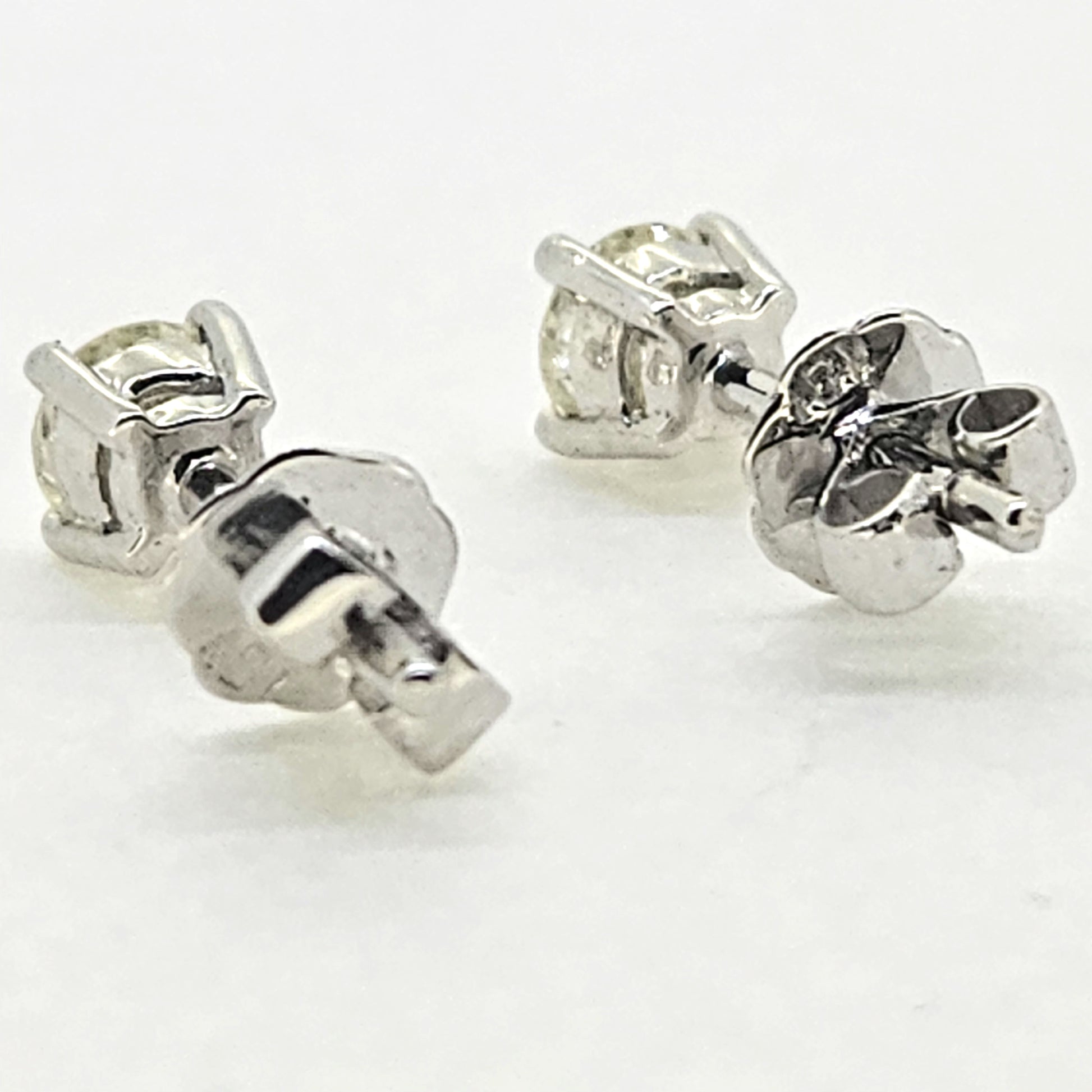 Diamond Solitaire Stud Earrings, 0.49 carats
