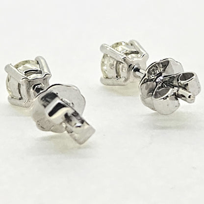 Diamond Solitaire Stud Earrings, 0.49 carats