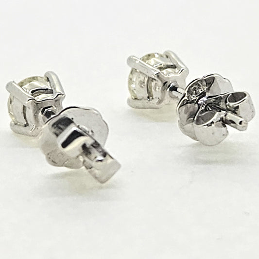 Diamond Solitaire Stud Earrings, 0.49 carats