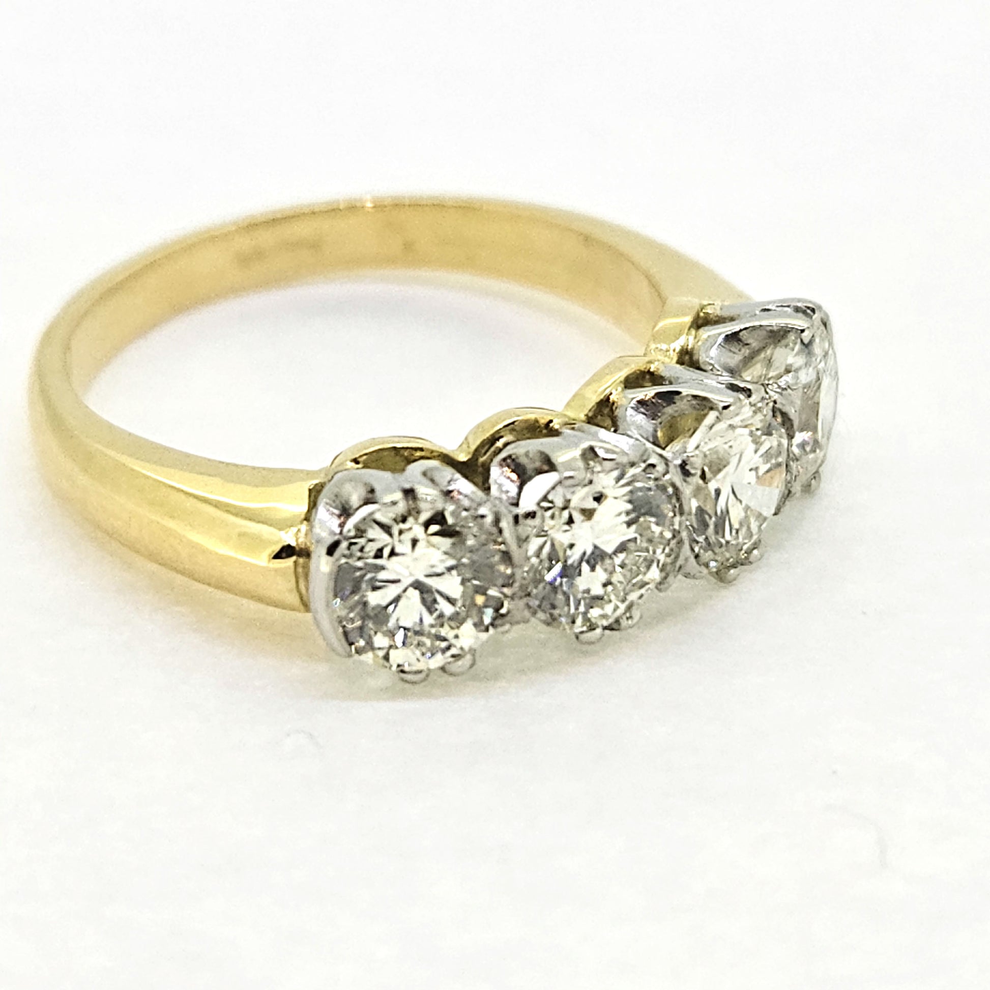2ct Diamond Four Stone Diamond Engagement Ring in Yellow Gold