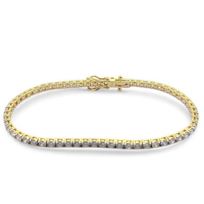 3.92ct Diamond Line Tennis Bracelet in Yellow Gold