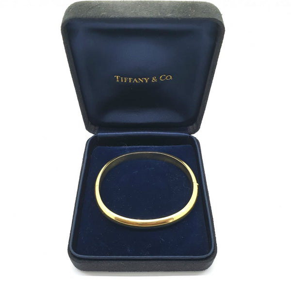Vintage Tiffany and Co 18ct Yellow Gold Half Dome Bangle Bracelet, Circa 2000, in Tiffany & Co box