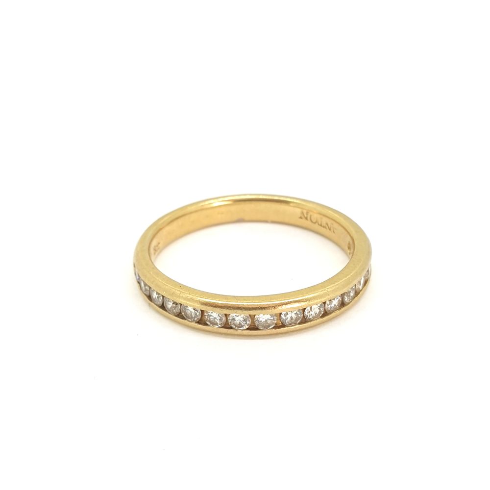 Channel Set Diamond Half Eternity Ring in 18ct Yellow Gold