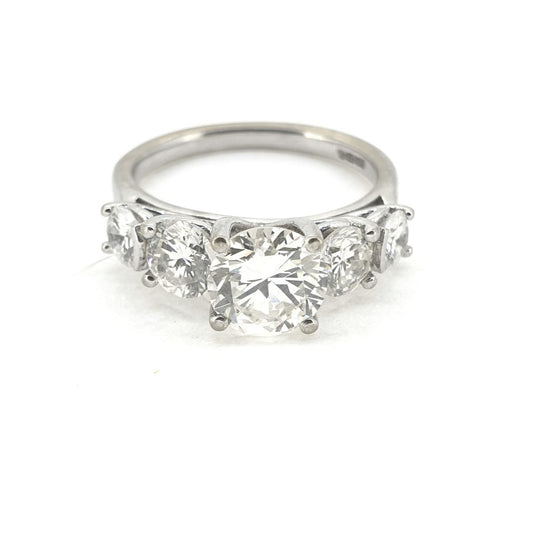Brilliant Cut Diamond Five Stone Ring, 1.10ct central stone F/G colour