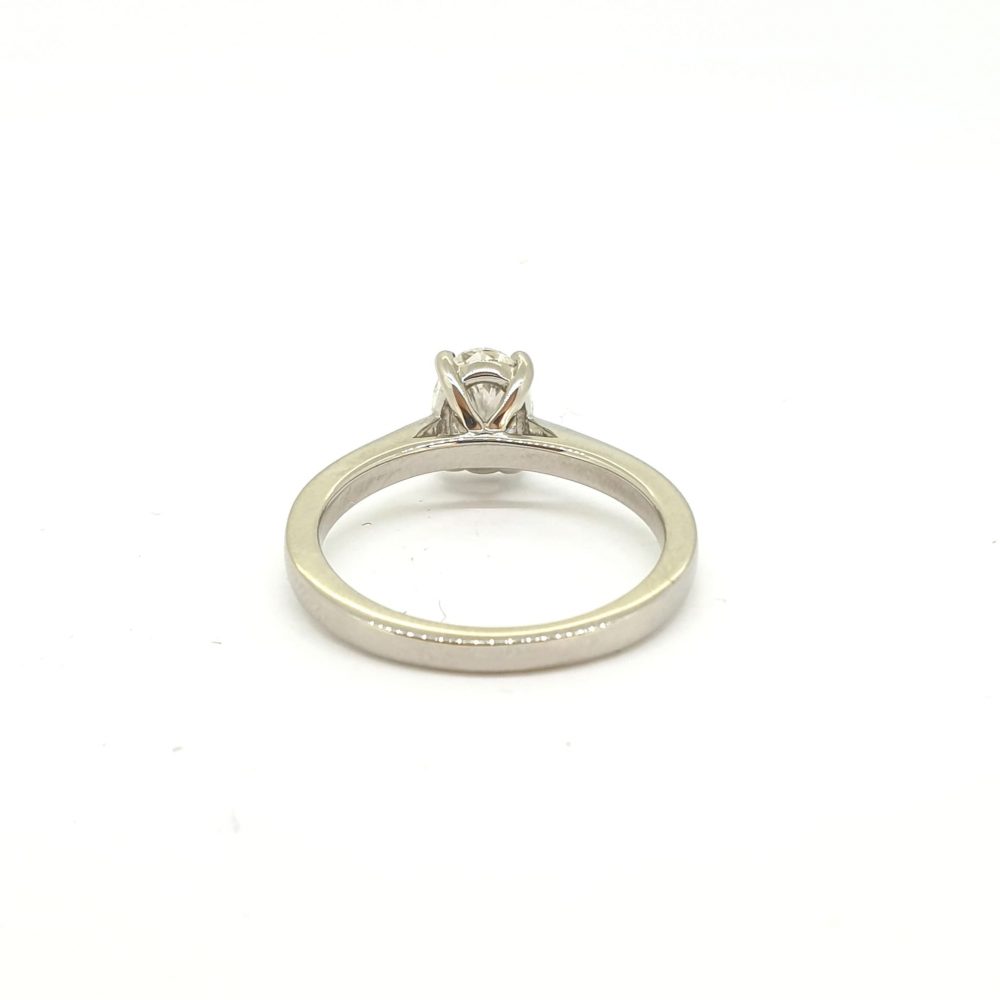 GIA Certified 1ct Oval Cut Diamond Solitaire Engagement Ring in Platinum