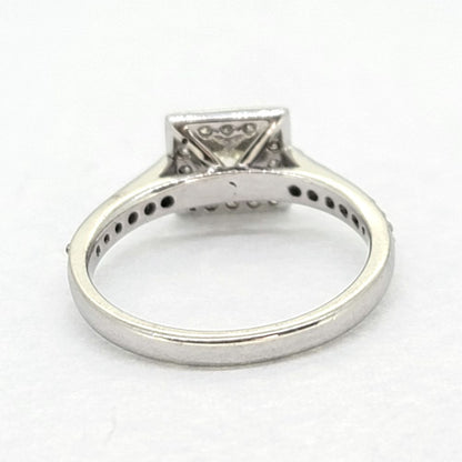 Princess Cut Diamond Cluster Engagement Ring