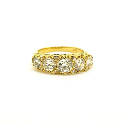 Antique Victorian Diamond Five Stone Ring, 2.10 carat total