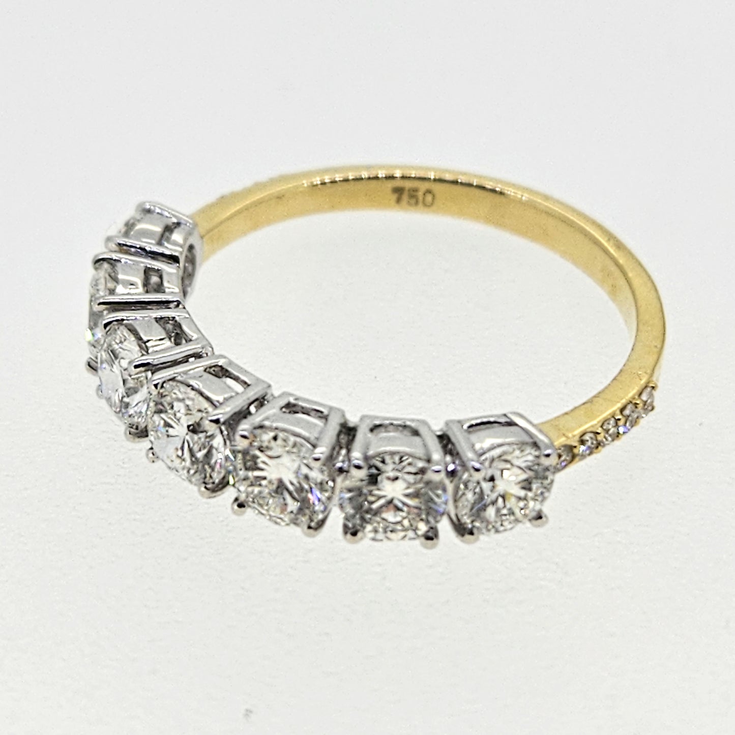 Seven stone Diamond Ring D1.63 Dcol vvs