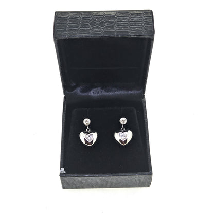 Diamond Heart earrings D.30 18ct