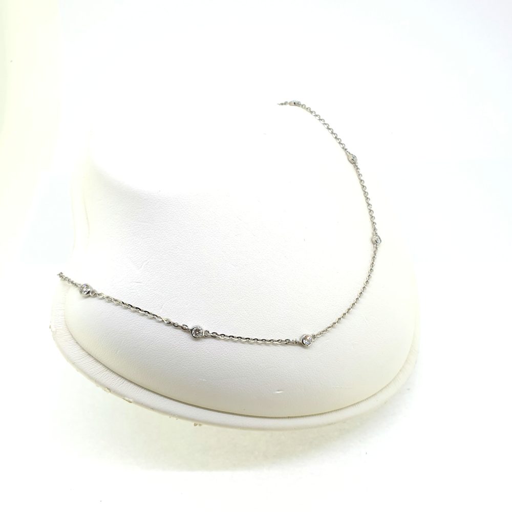 1.30ct Diamond Set 18ct White Gold Chain