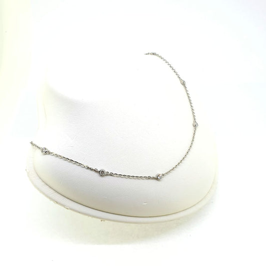1.30ct Diamond Set 18ct White Gold Chain