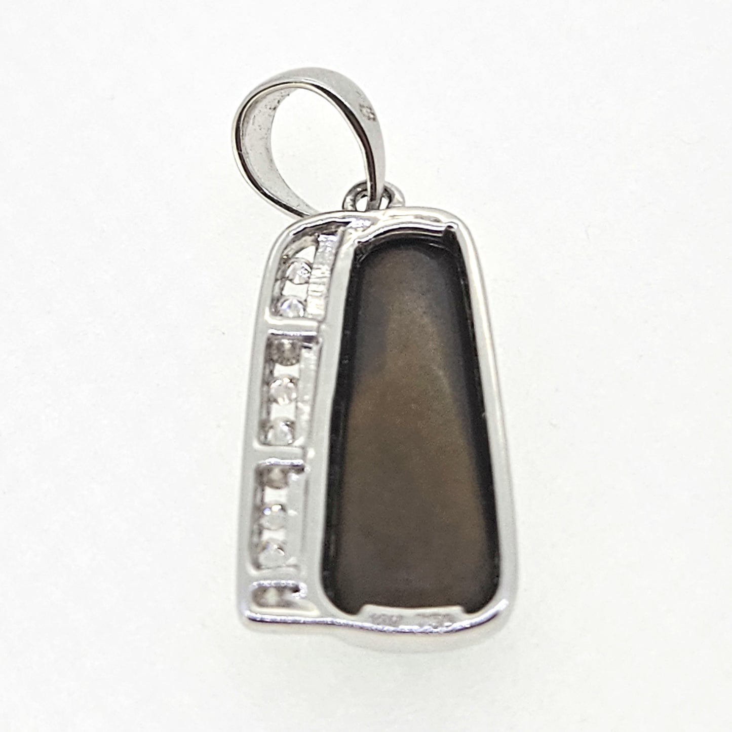 Opal Doublet and Diamond Pendant 18ct