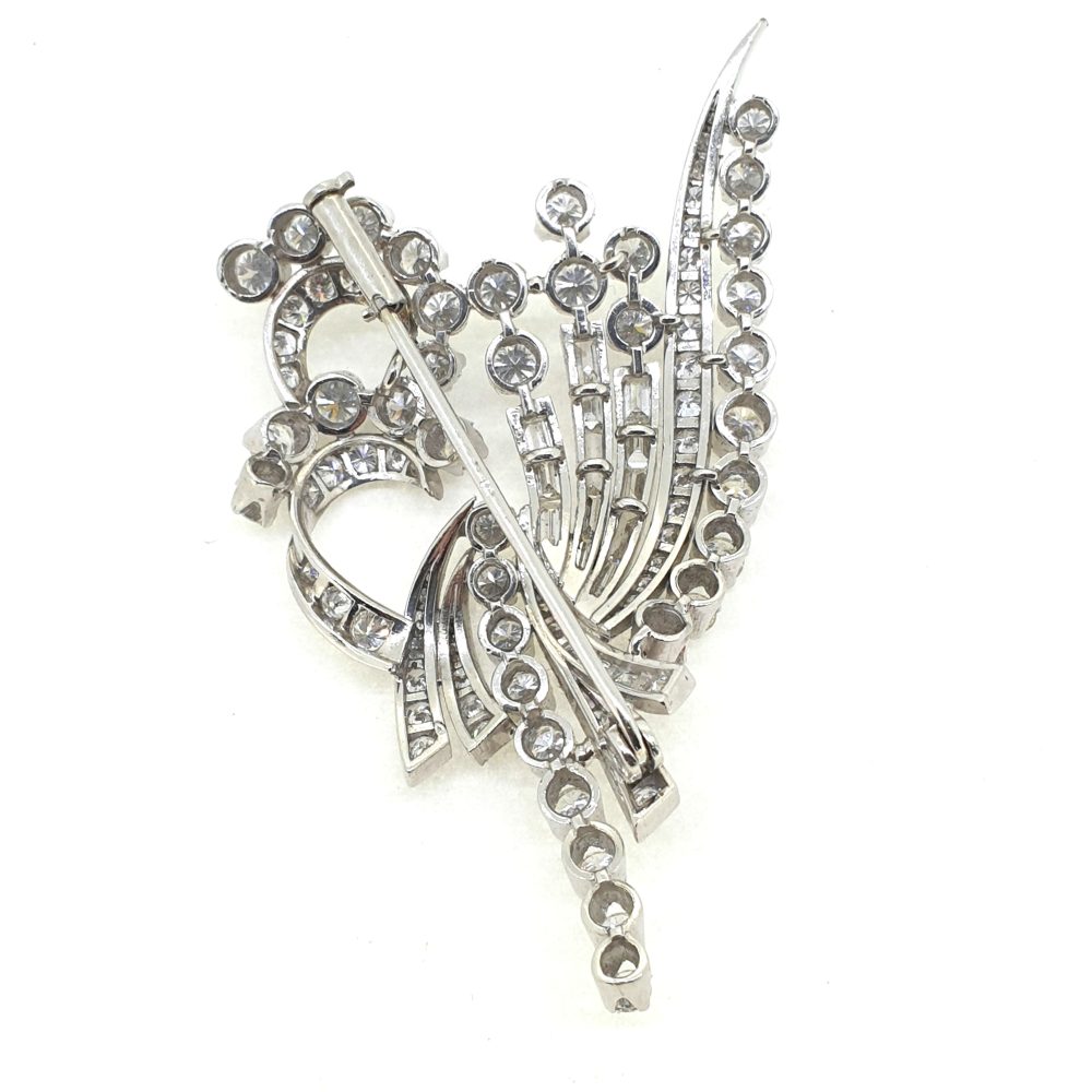 5cts Diamond Spray Brooch in Platinum