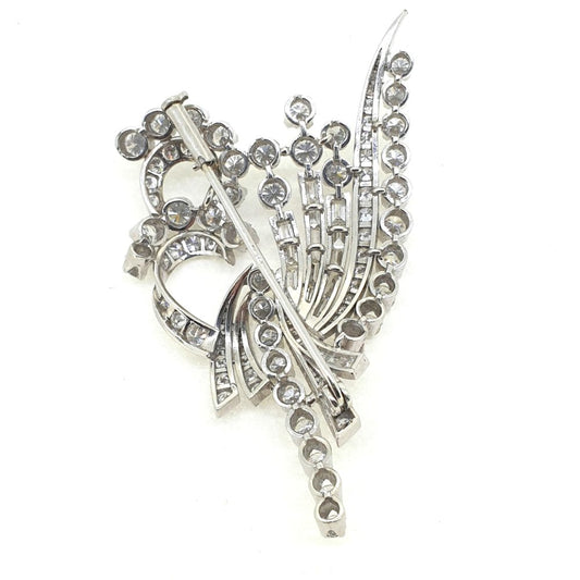 5cts Diamond Spray Brooch in Platinum