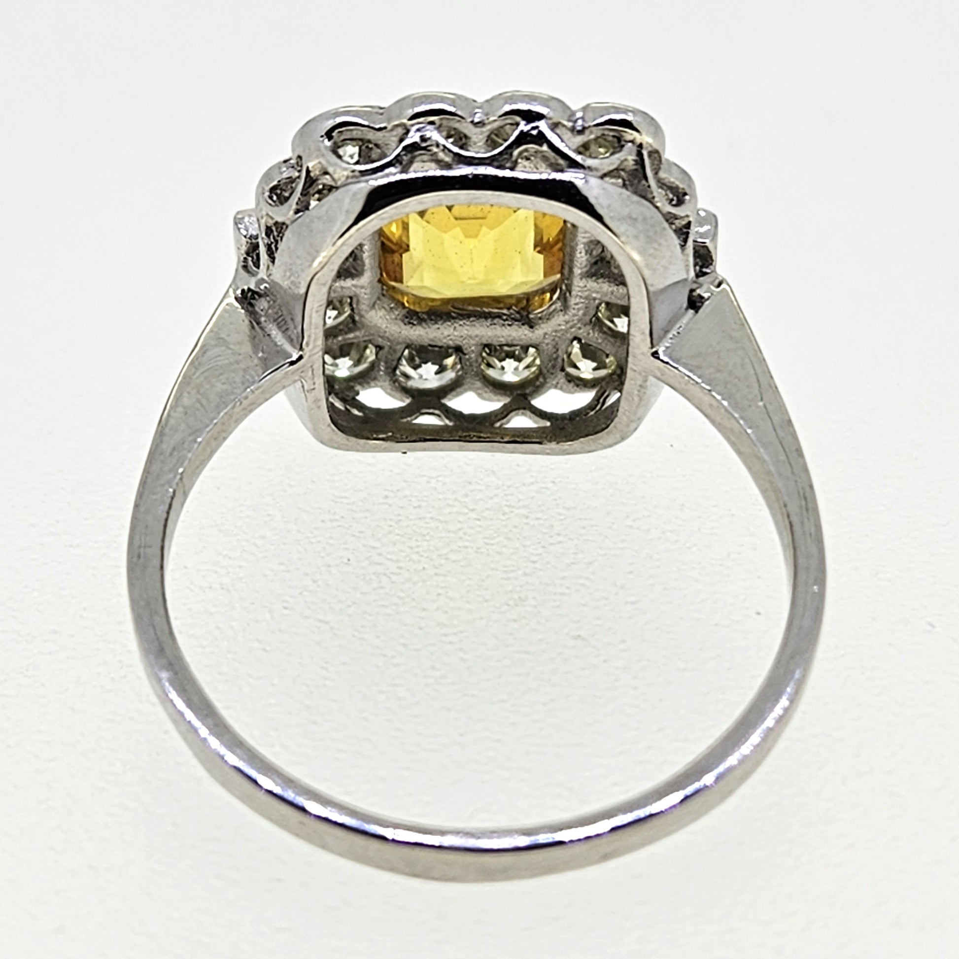 Sapphire and Diamond Cluster Ring D.80 Ys1.35