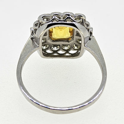 Sapphire and Diamond Cluster Ring D.80 Ys1.35