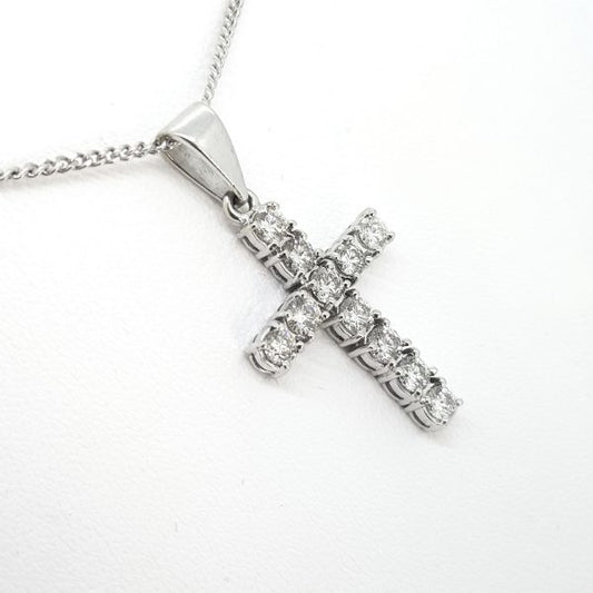 Diamond Cross Pendant, 1.30 carat total