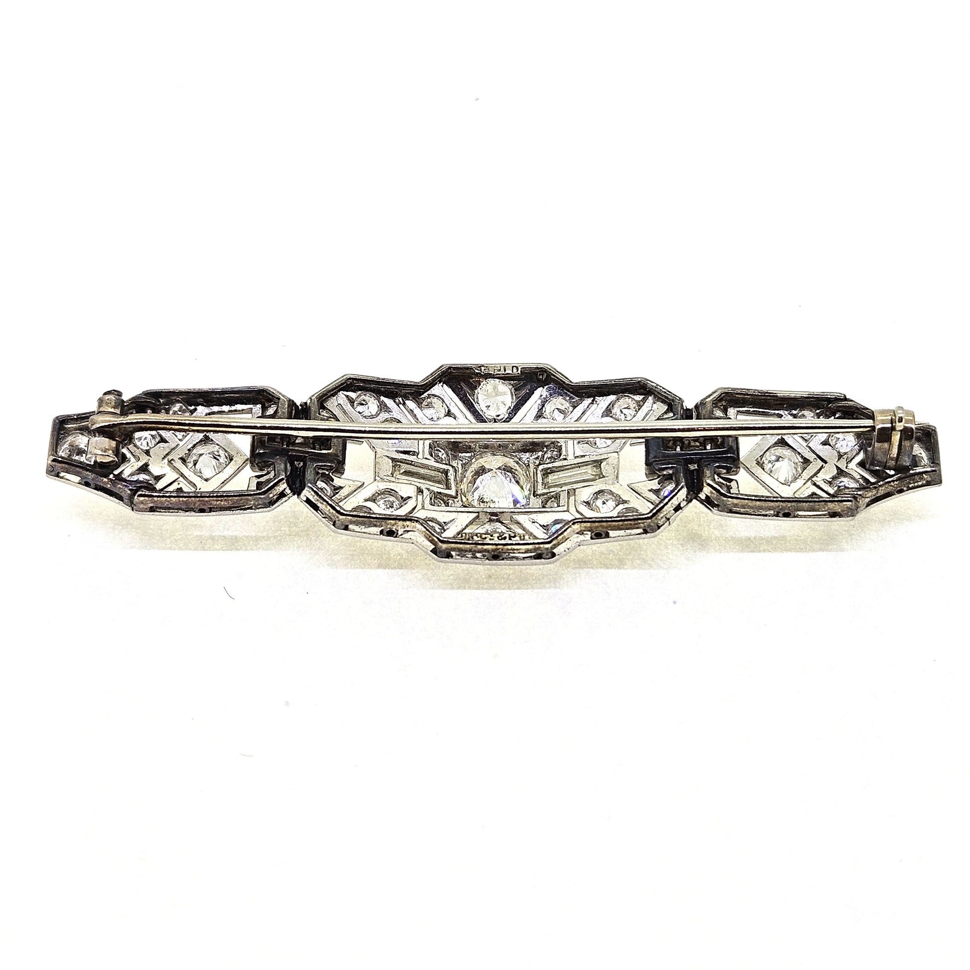 Vintage Diamond Brooch in Platinum