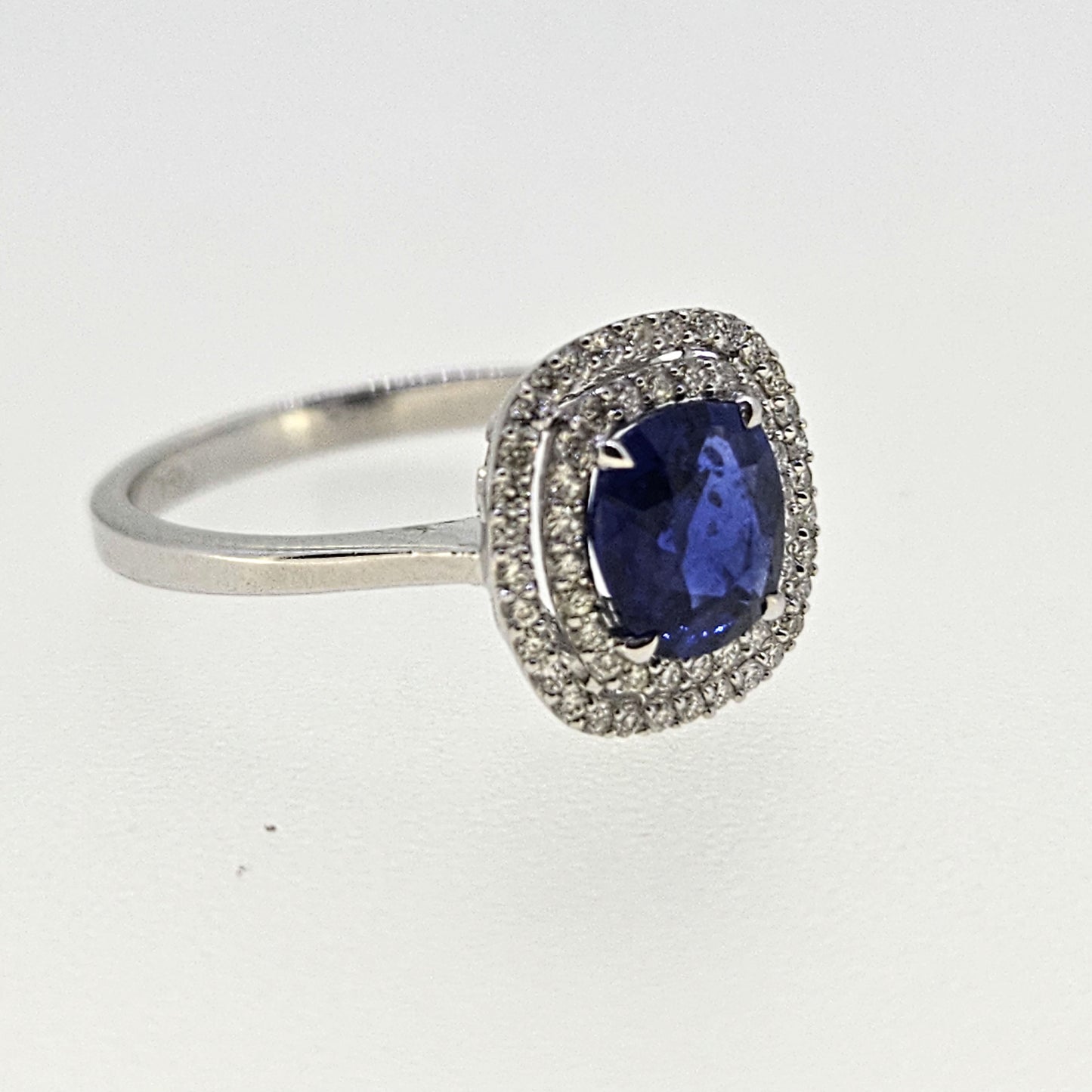 Sapphire and Diamond Cluster Ring S1.21 D.28 18ct