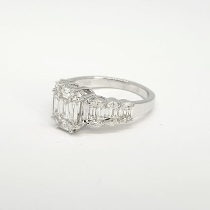 Illusion Set Diamond Dress Ring, 1.45 carats