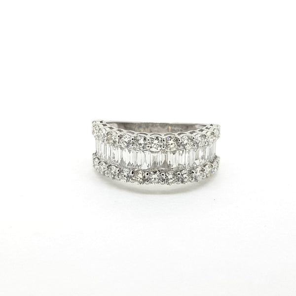 Baguette and Brilliant Diamond Dress Ring, 2.15 carats