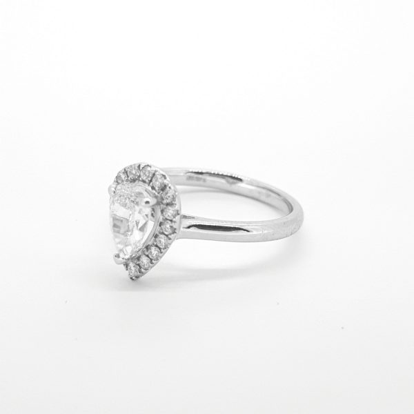 Teardrop Diamond Halo Ring