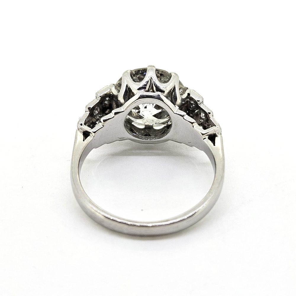 Vintage 4.20ct Old Cut Diamond Solitaire Engagement Ring