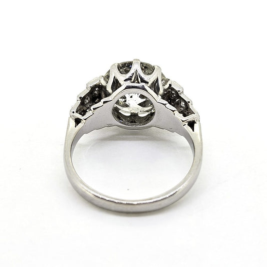 Vintage 4.20ct Old Cut Diamond Solitaire Engagement Ring