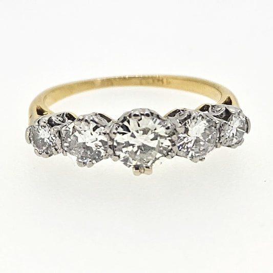 5 Stone Diamond Ring est.1.50 18ct