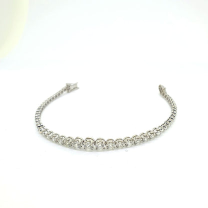 Graduated 3ct Diamond Line Tennis Bracelet