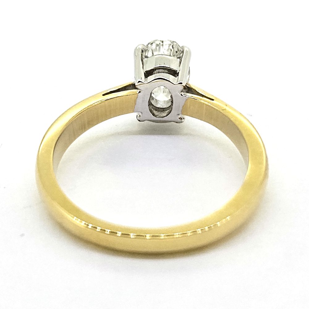 1ct Oval Cut Diamond Solitaire Engagement Ring in Yellow Gold