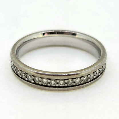 0.85ct Diamond Set 18ct White Gold Wedding Band Ring